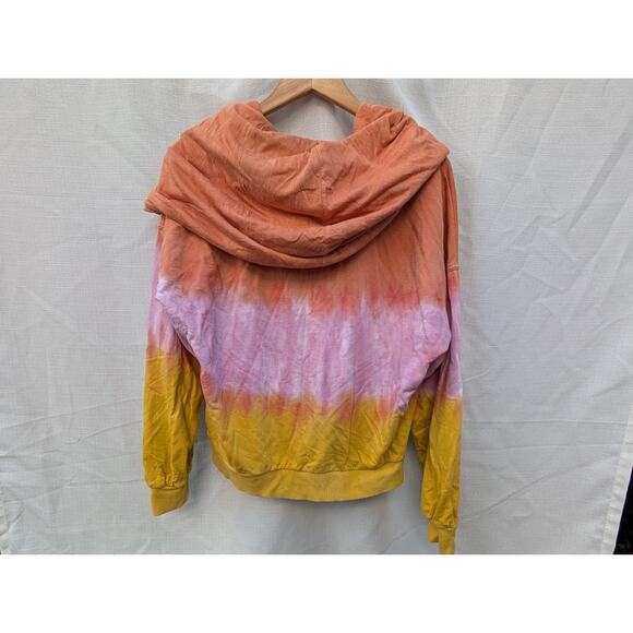 YFB Young Fabulous & Broke Women's Sunset Ombre Cowl Neck Hooded Sweater Size S - Picture 5 of 9